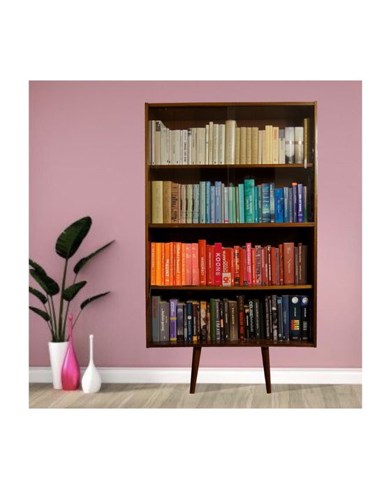 biblioteczka regał witryna vintage prl midcentury