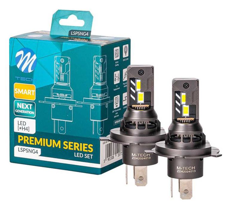 Lâmpadas LED M-Tech H7 H4 HB3 HB4 W5W Canbus