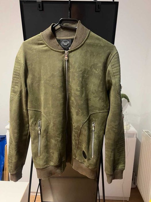 stylowa męska kurtka bomber w kolorze khaki