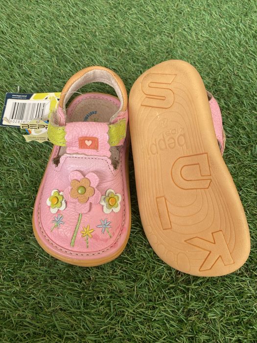 Sandalias Beppi menina tamanho 25 pele natural