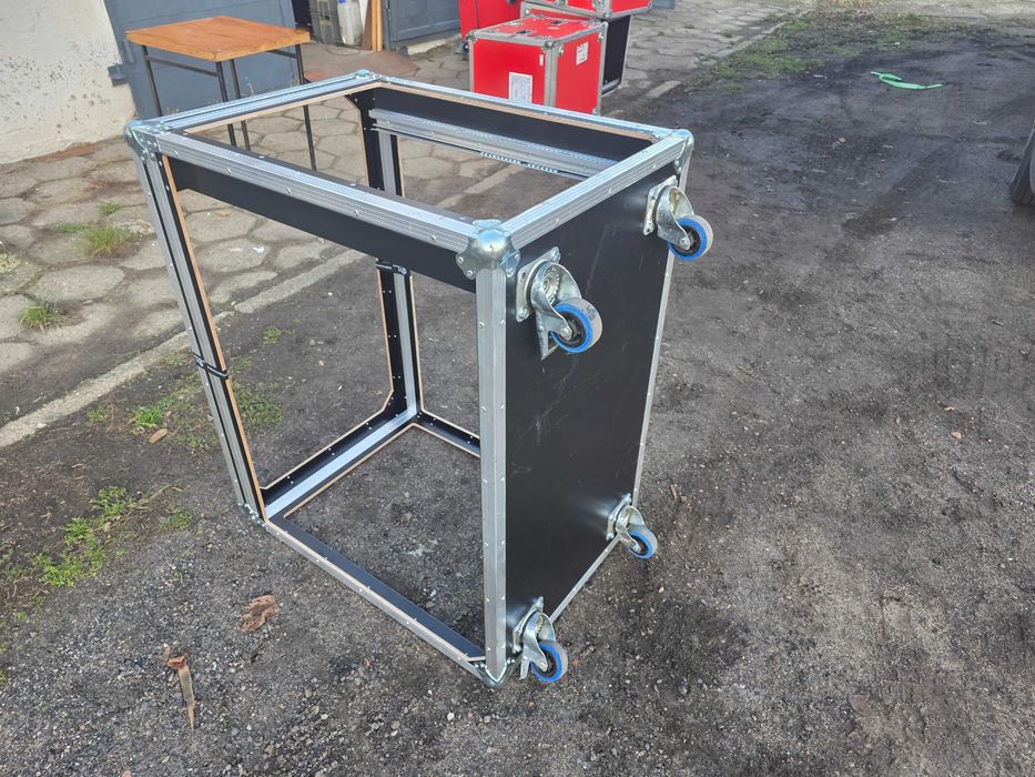 Szafa stojak RACK CASE 16U 1x szyna 90cm koła 19 cali