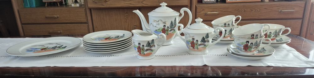 Conjunto de chá em porcelana fina Japão