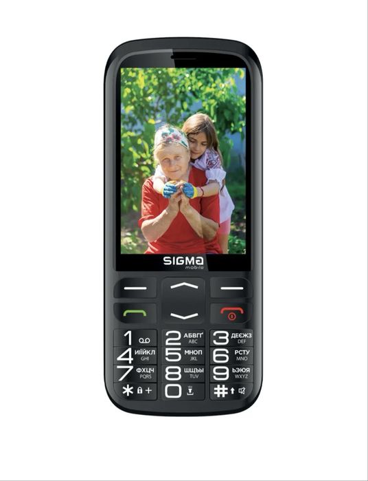 Бабушкофон Sigma Comfort 50 Optima Black (черный), кнопочный телефон для плохо слышащих/видящих пожилых людей
