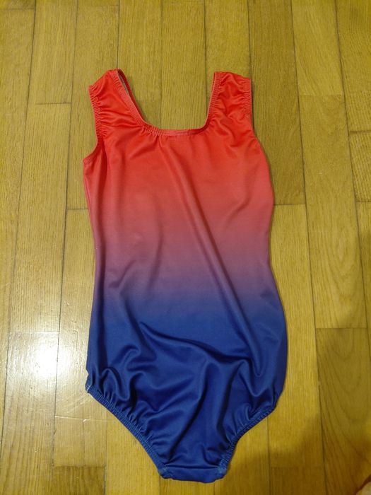 Maillot / Body de Ginástica e Patinagem Artística Degradé Rosa e Azul 6 Anos