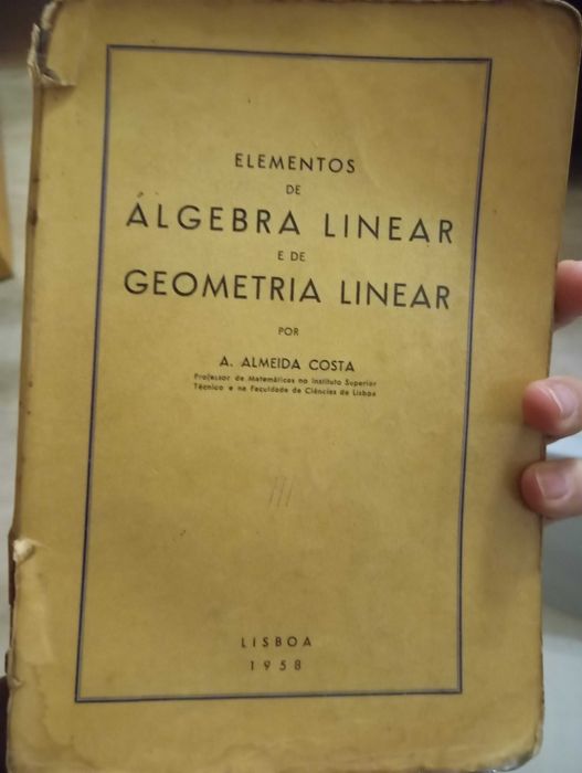Elementos de álgebra Linear e de geometria linear