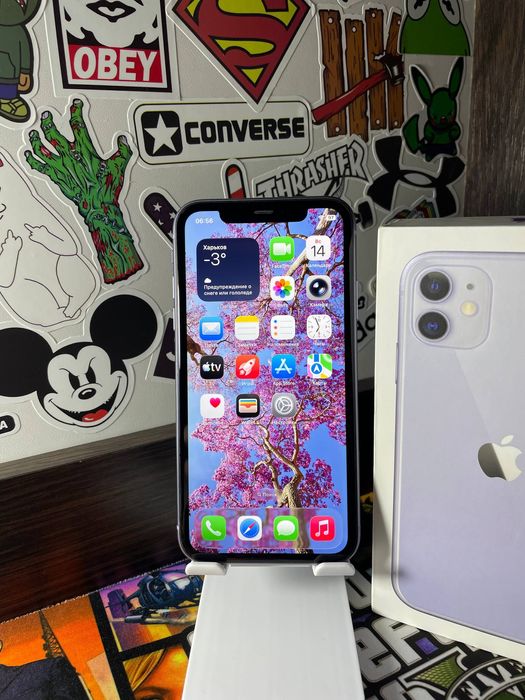 iPhonе 11 128gb АКБ 100% Purple фиолетовый в отличном состоянии айфон
