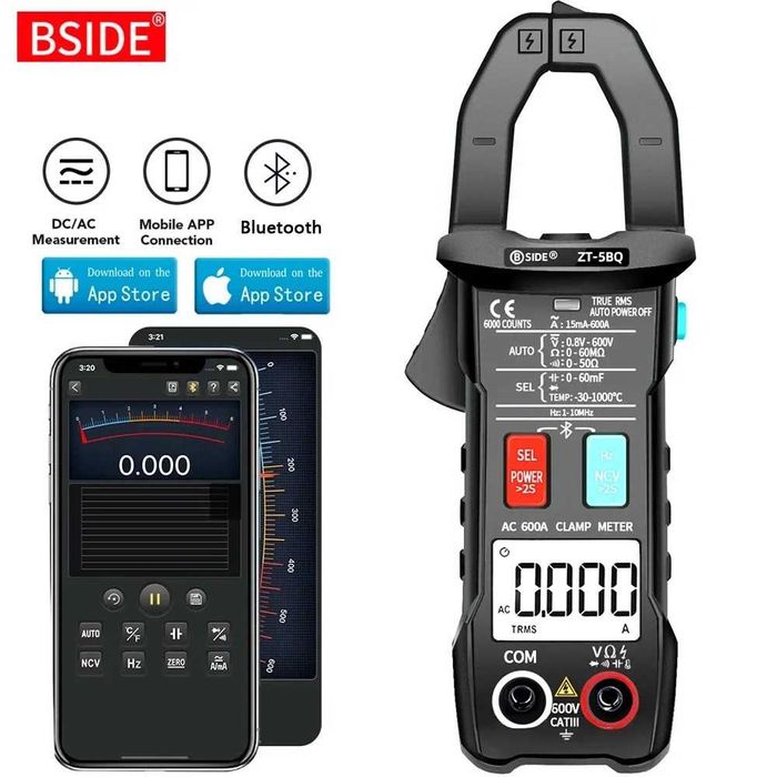Токові кліщі мультиметр BSIDE ZT-5BQ Wireless