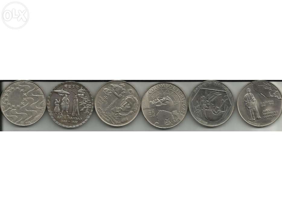 Lote de 6 moedas de 200 escudos