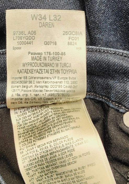 Wr) LEE DAREN oryginalne spodnie jeansowe Roz.34/32