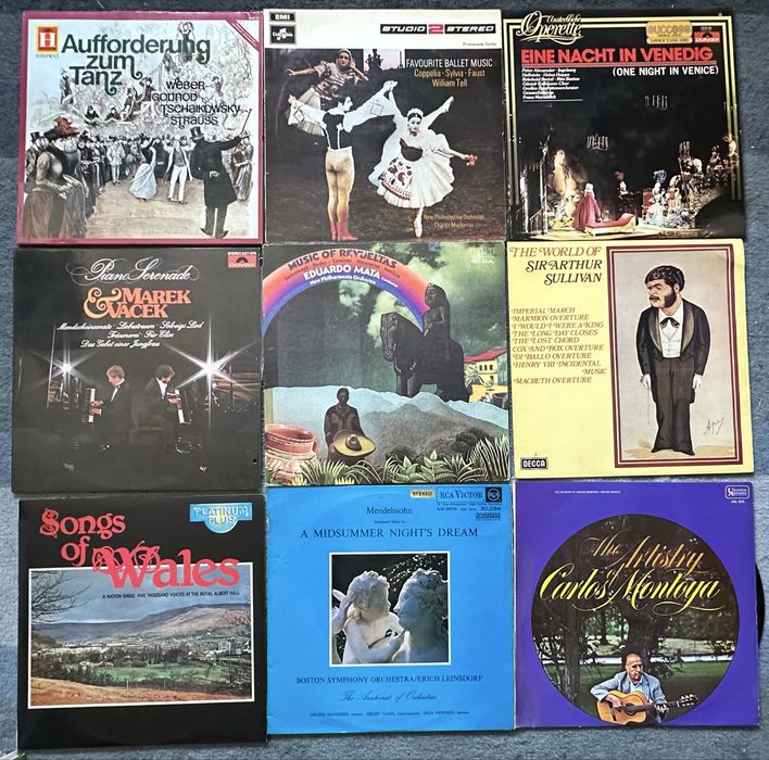 Lote 05 - 72 discos de vinil , Lp's - Musica Clássica