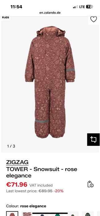 Как новый.  термо комбинезон zigzag Дания, 152 см