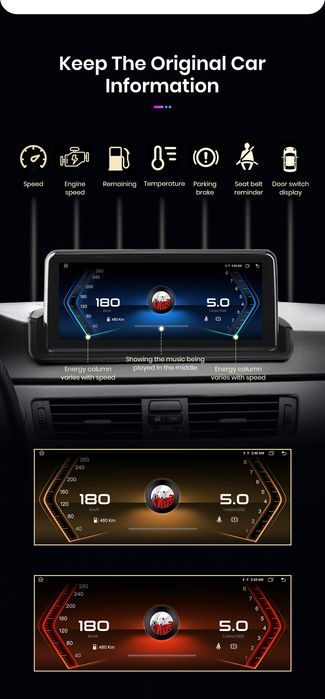 Rádio 10,25" android 4/64GB BMW E90 E91 E92/93 CARPLAY 8Core 4G iDrive