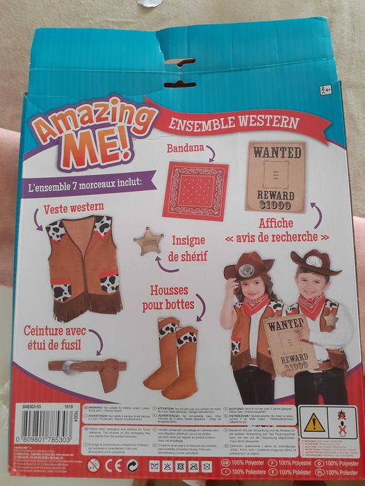 Carnaval disfarce de Cowboy/Cowgirl para menino/a a partir dos 4 anos