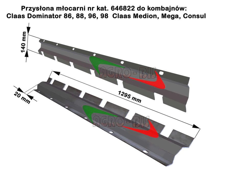 Przysłona bębna młocarni Claas Dominator nr kat. 646822