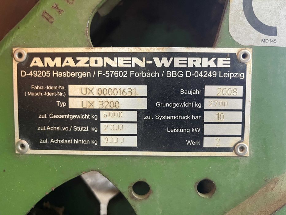 Причіпний обприскувач Amazone UX 3200, 2008р.