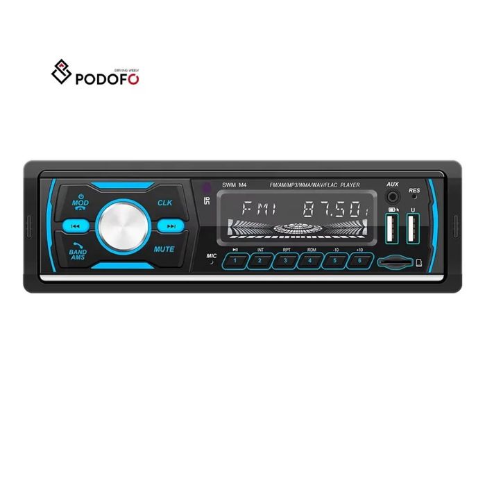 Rádio 1din FM RDS Antena Dab+ USB Leitor Cartão AUX-in Bluetooth Novo