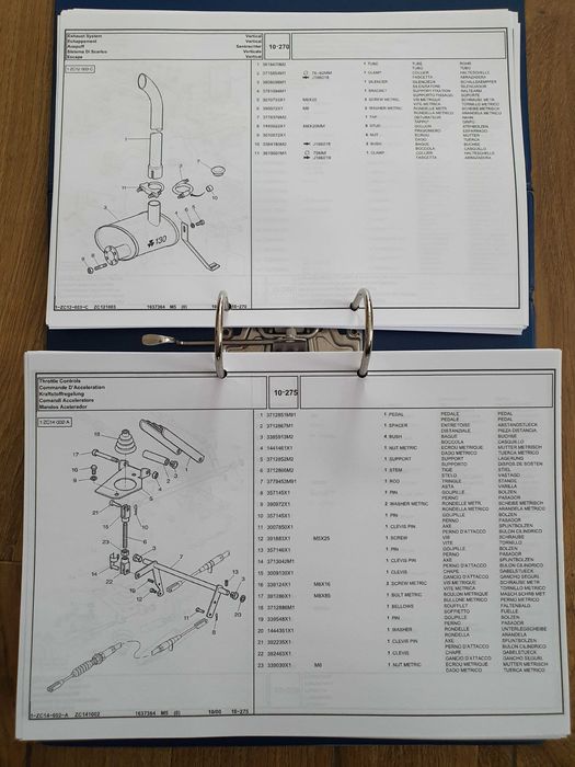 MASSEY FERGUSON 6270 , 6280 , 6290 katalog części DRUKOWANY