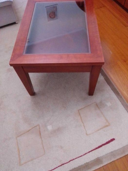 movél de sala em cerejeira e mesinha de centro