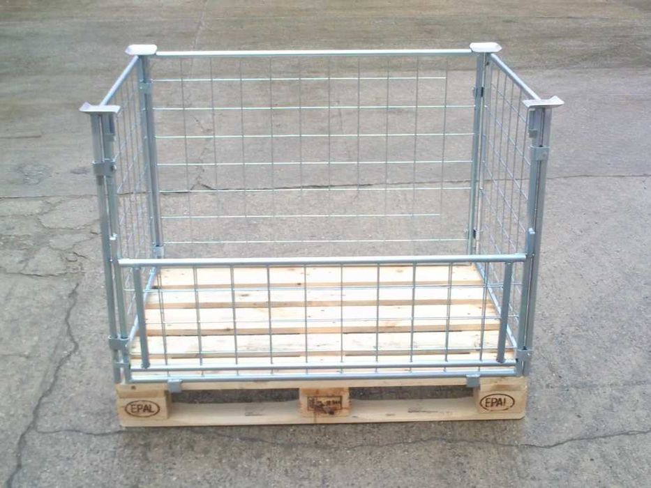 Kosz Gitterbox ocynk nadstawka paletowa H800 na paletę euro