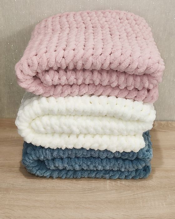 Плед дитячий, дитяча ковдра, в'язаний плед Alize puffy, Алізе