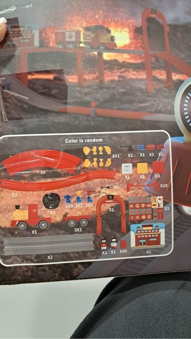 Залізна дорога велика/ на батарейках паравоз/ конструктор