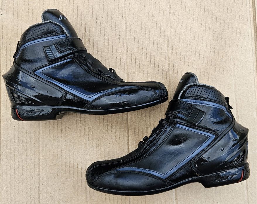 Rst buty 42 motocyklowe czarne ochraniacze motor