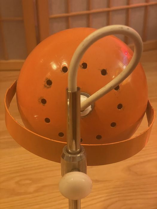 Candeeiro Lamp Orange Space Age Mod Century Design Eyeball Vintage