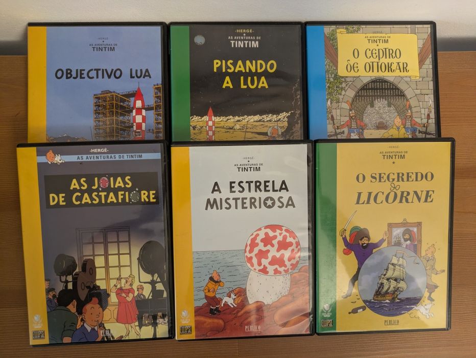 Coleção DVDs TinTim (Vários - 19U) - Como Novos | Optimo Estado. Bibloteca Público.