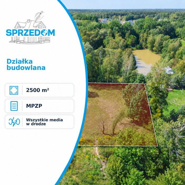 Działka budowlana 2500m²✮Warunki zabudowy✮Prąd✮Woda✮Gaz✮Kanalizacja✮