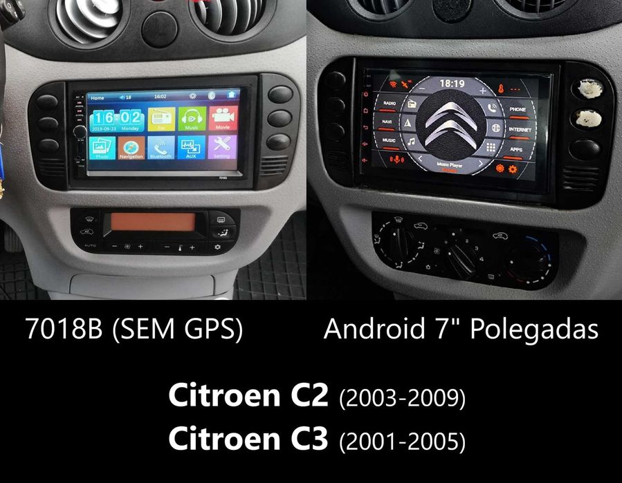 (NOVO) Rádio 2DIN • CITROEN C2 C3 • Android GPS [4+64GB]
