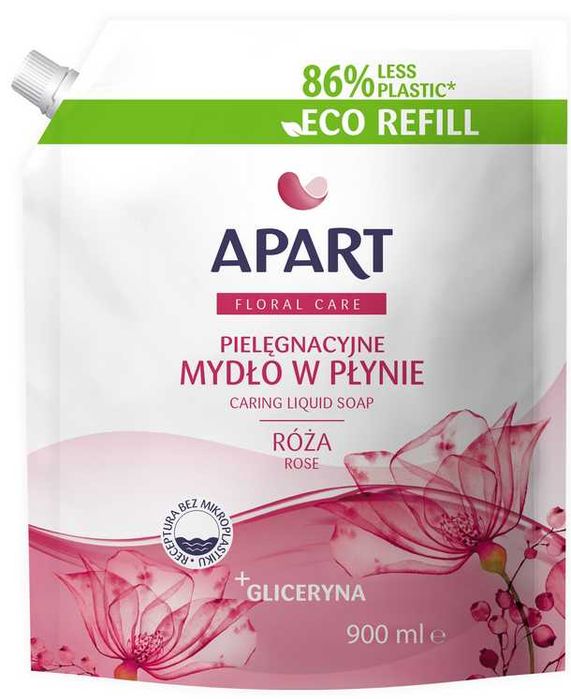 APART Mydło w Płynie Zapas Roża 96% Skł. Pochodzenia Naturalnego 900ml