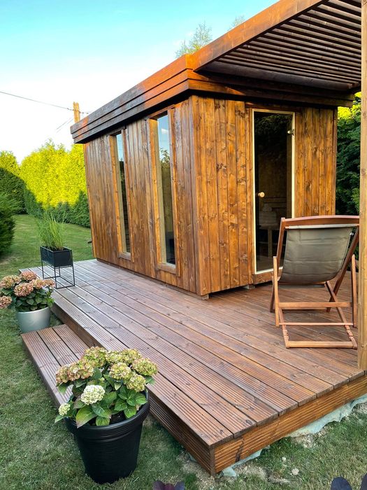 Sauna Fińska z antresola  plus  taras