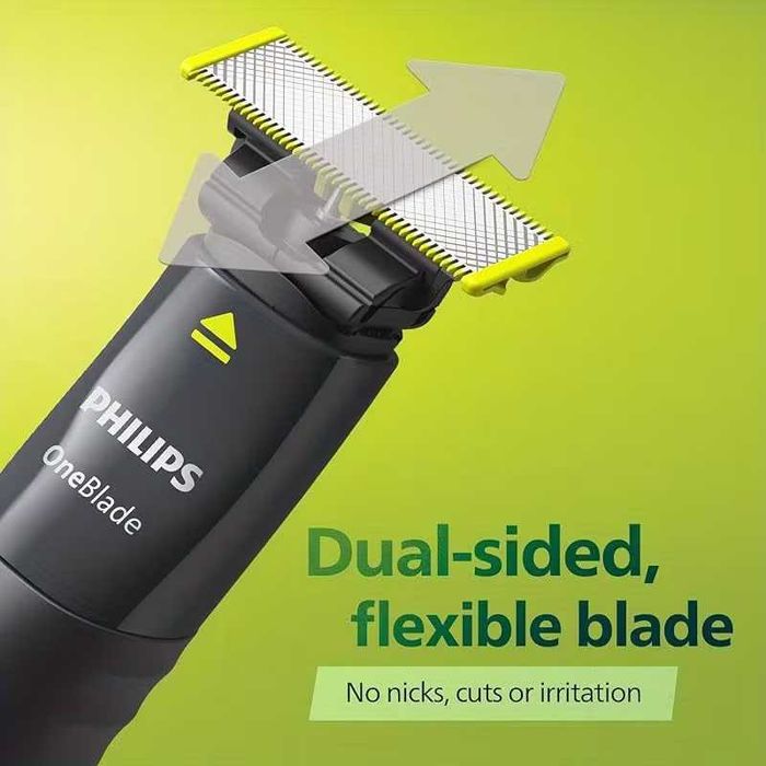 Бритва Philips OneBlade QP1424/10 Тример НОВА, 2 насадки, зарядка USB зарядка