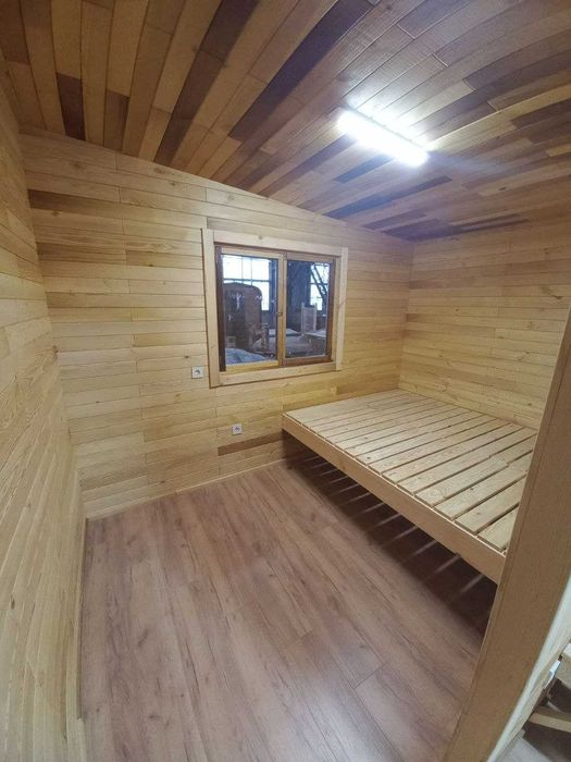 Баня готова модульна мобільна  8*3,4м. (з котлом на дровах)