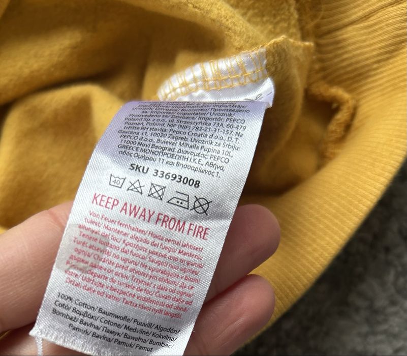 Musztardowy dres w bobry bawełniany 86, Pepco