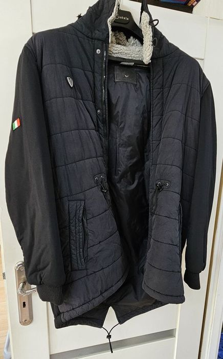 Armani kurtka parka L/XL kaptur czarna kaptur tommy armani boss edycja limitowana piękna