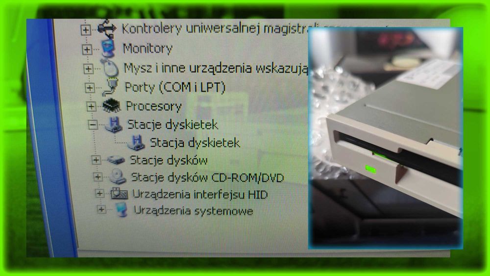 Retro stacja dyskietek 3,5" ALPS ELECTRIC model DF354H911A (1996 r.) – idealny stan, sprawna