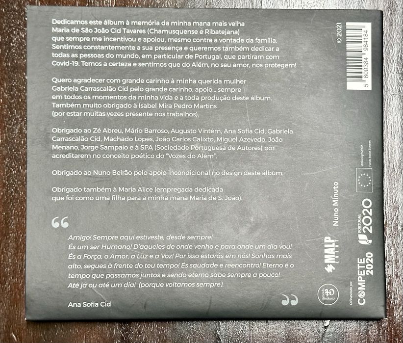 Vendo duplo CD de José Cid “Vozes do além”