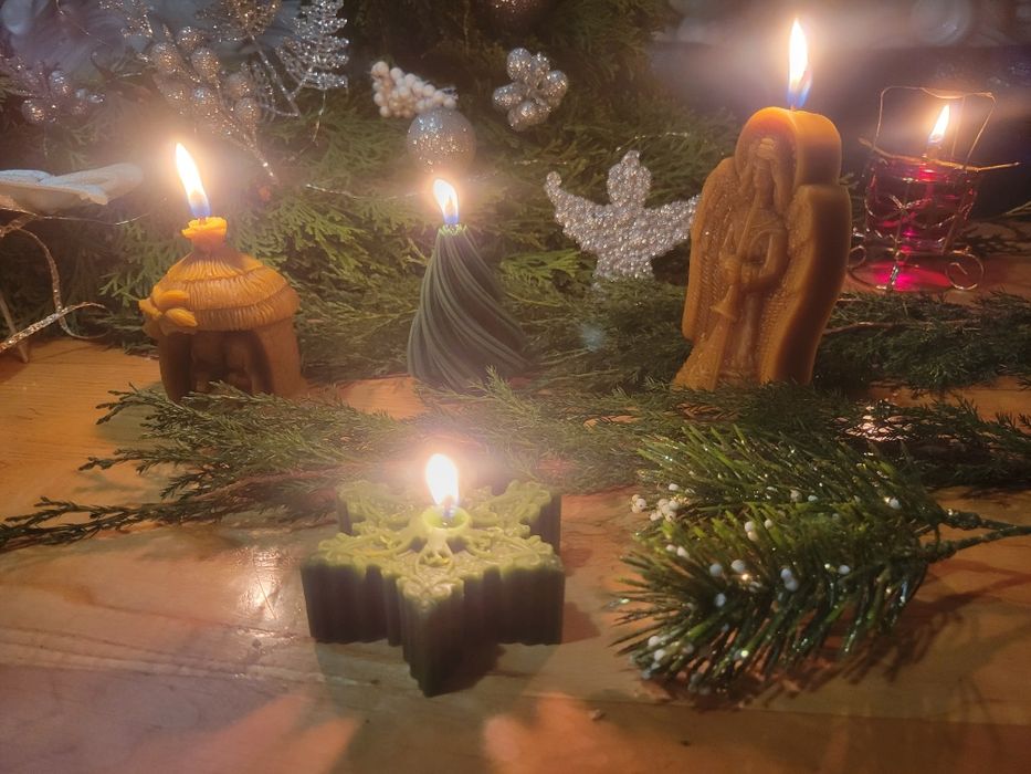 Свічки з натурального бджолиного воску  у формі Верте