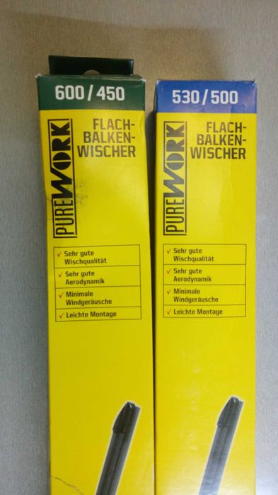 Щітки для двірників безкаркасні 450/500/600 мм