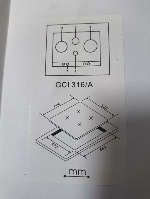 Fogão NODOR a gás Modelo GCI 316/A 4015