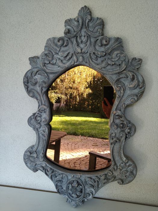 Stare lustro - pięknie rzeźbione, perełka vintage