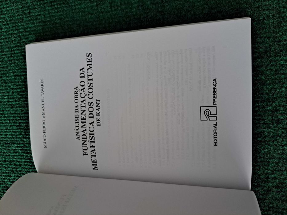 Análise da Obra Fundamentação da Metafísica dos Costumes de Kant