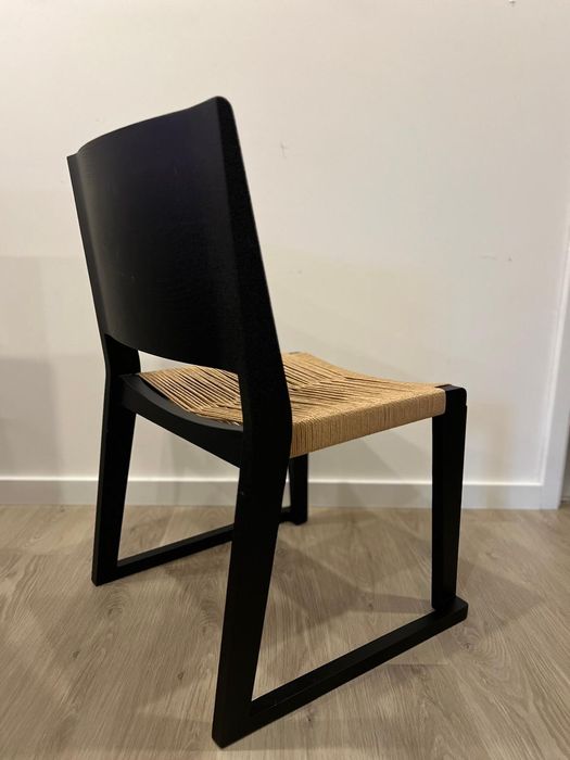 Cadeiras Carvalho Preto Mate + Corda Dinamarquesa (NOVAS)