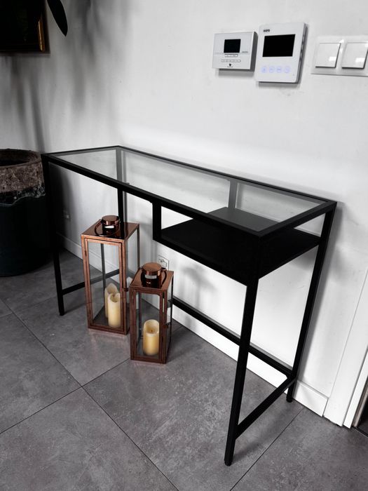 Konsola ,szkło z metalem