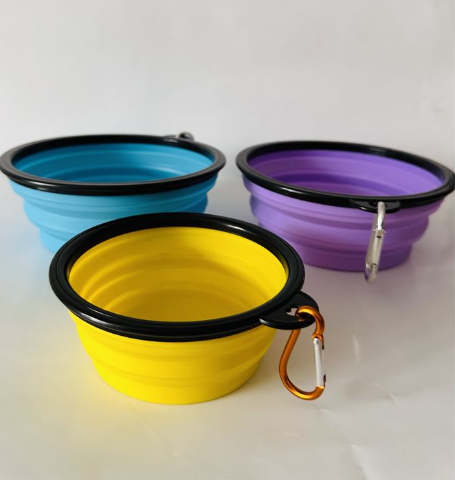 Тарілка силіконова 1000 мл, тарілка дорожня для собак