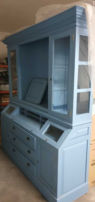 Louceiro azul em madeira maciça