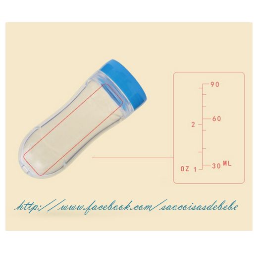 Reservatório com colher 90ml/Garrafa/Biberão Bebé