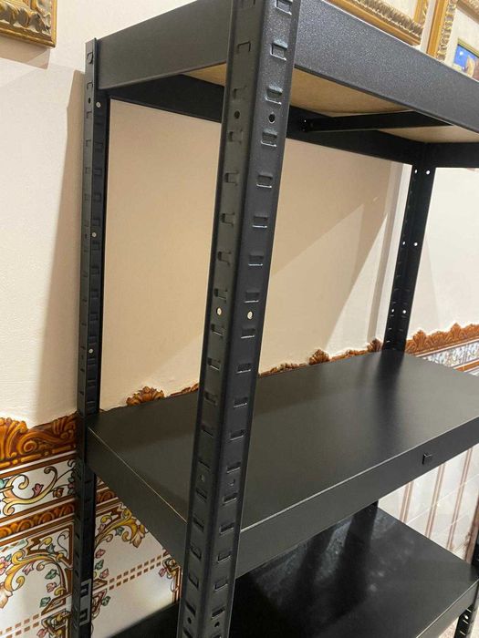 Estante Metálica Modular Preta – (Sem Parafusos)