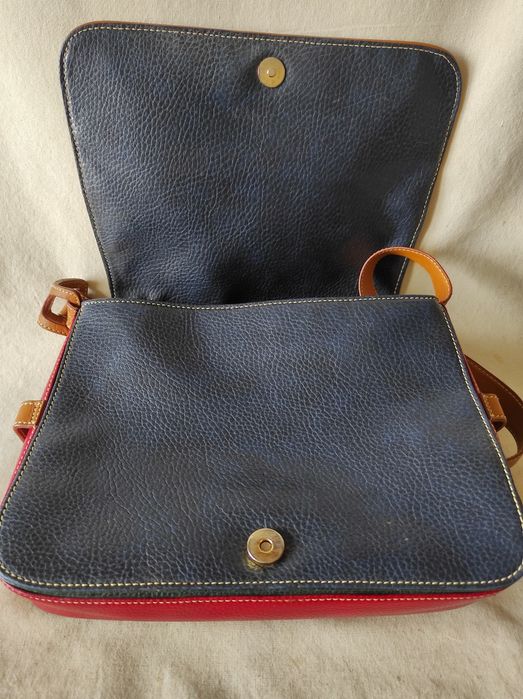 Torebka damska na ramię La Tour Eiffel granatowo czerwono beżowa